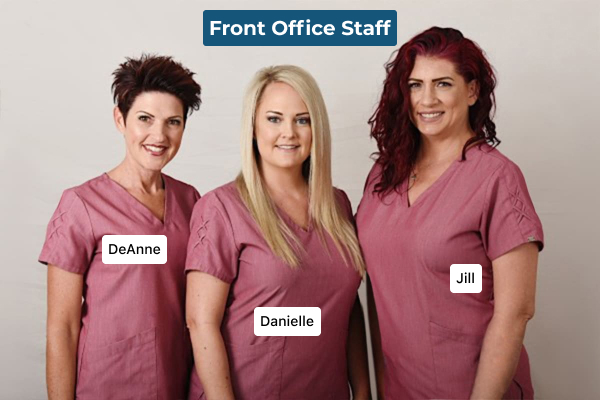 Our team of Front Office Staff - DeAnne, Danielle, Jill